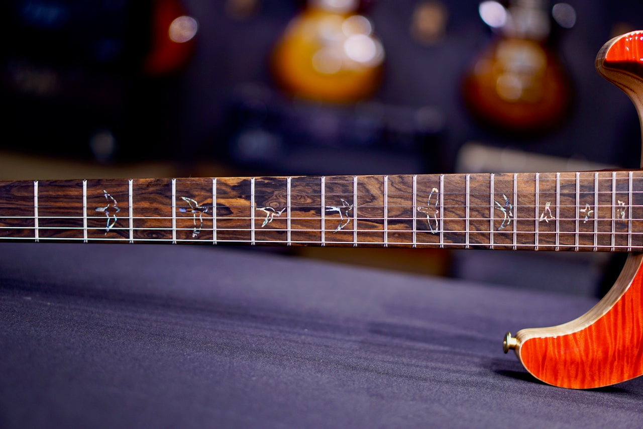 PRS Custom 24 Piezo Wood Library Rosewood Neck Fire Red / Gray Black Fade 0425768
