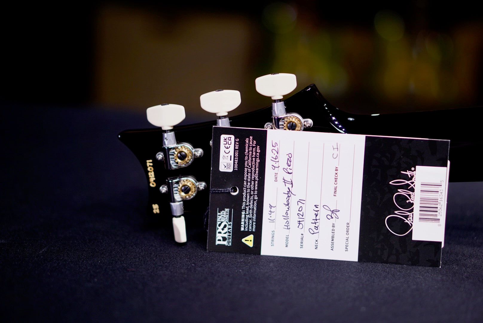 PRS Hollowbody II Piezo Black Gold Wraparound Burst 0412071