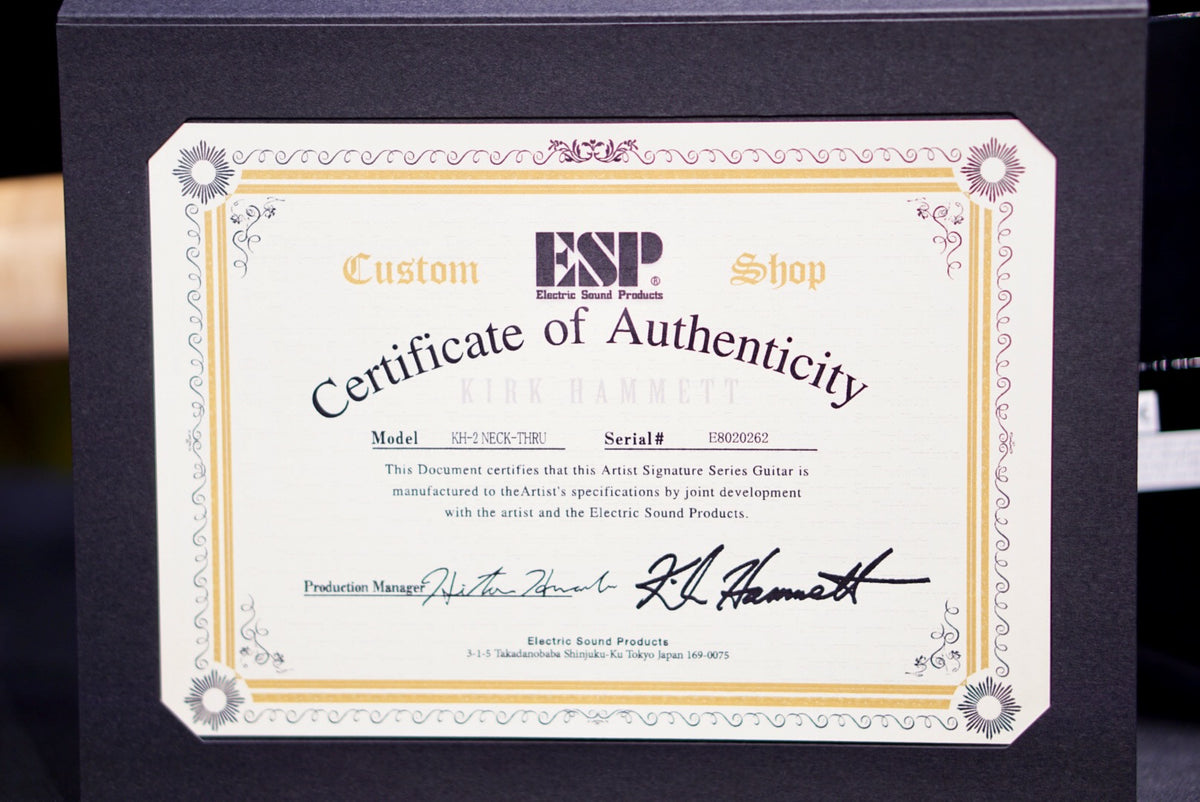 ESP KH-2 NECK-THRU Black E8020262