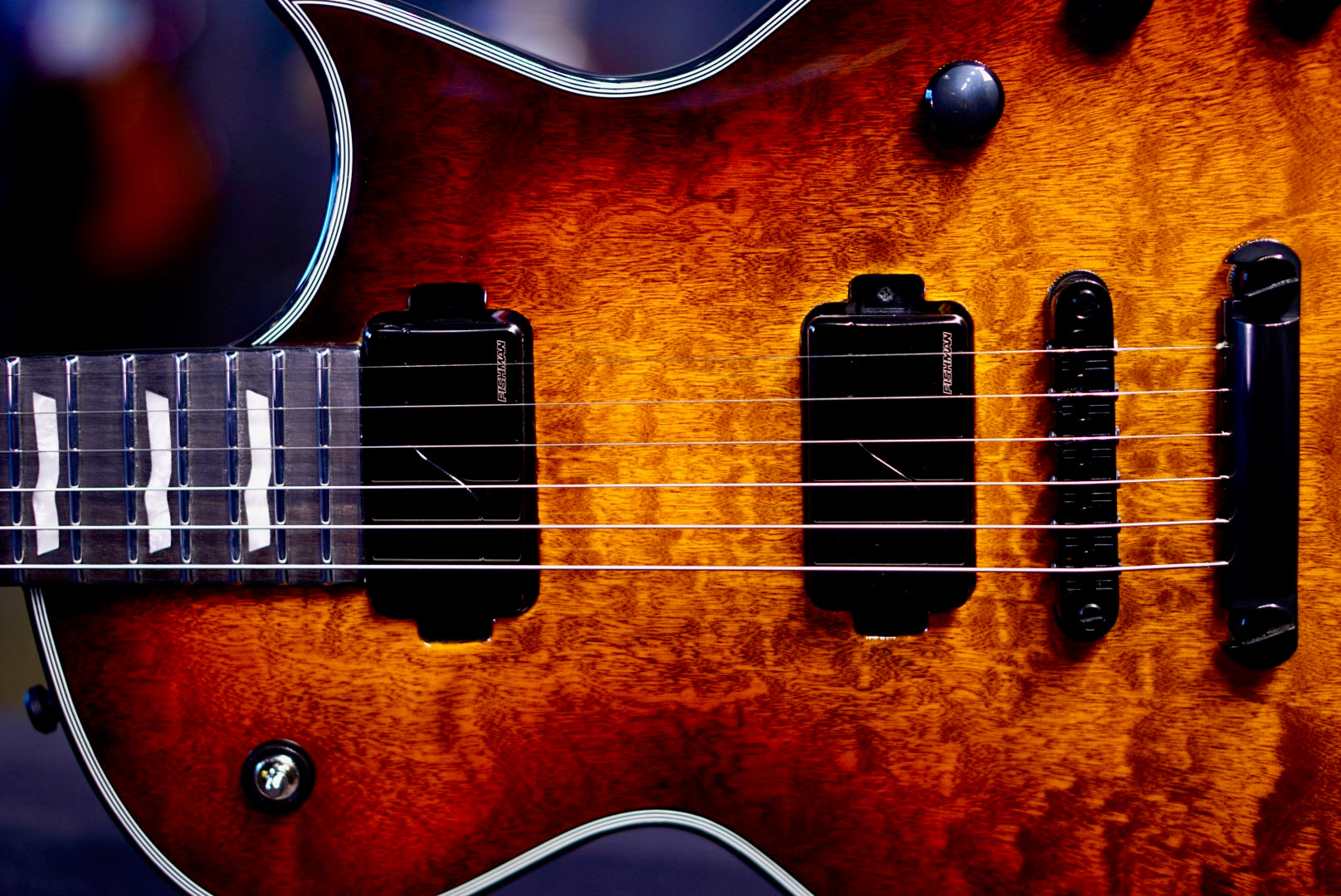 ESP E-II ECLIPSE-QM/FL/Tiger Eye Sunburst es0663253