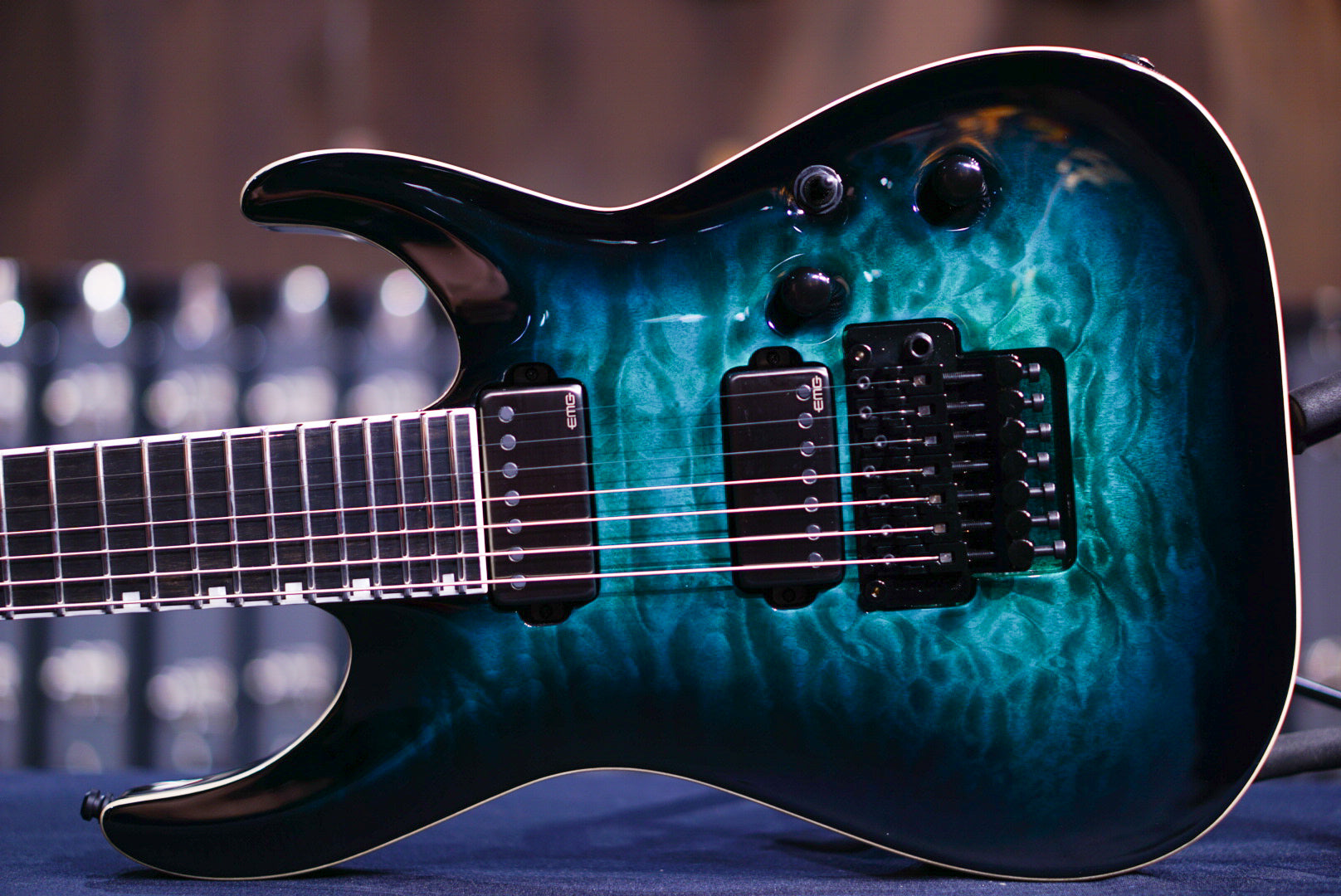 ESP E-II HORIZON FR-7 BLACK TURQUOISE BURST ES0573233