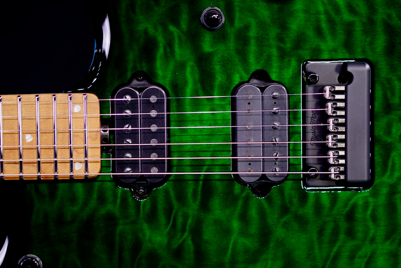 Ernie Ball Music Man JP15 Green Tiger Quilt H08477