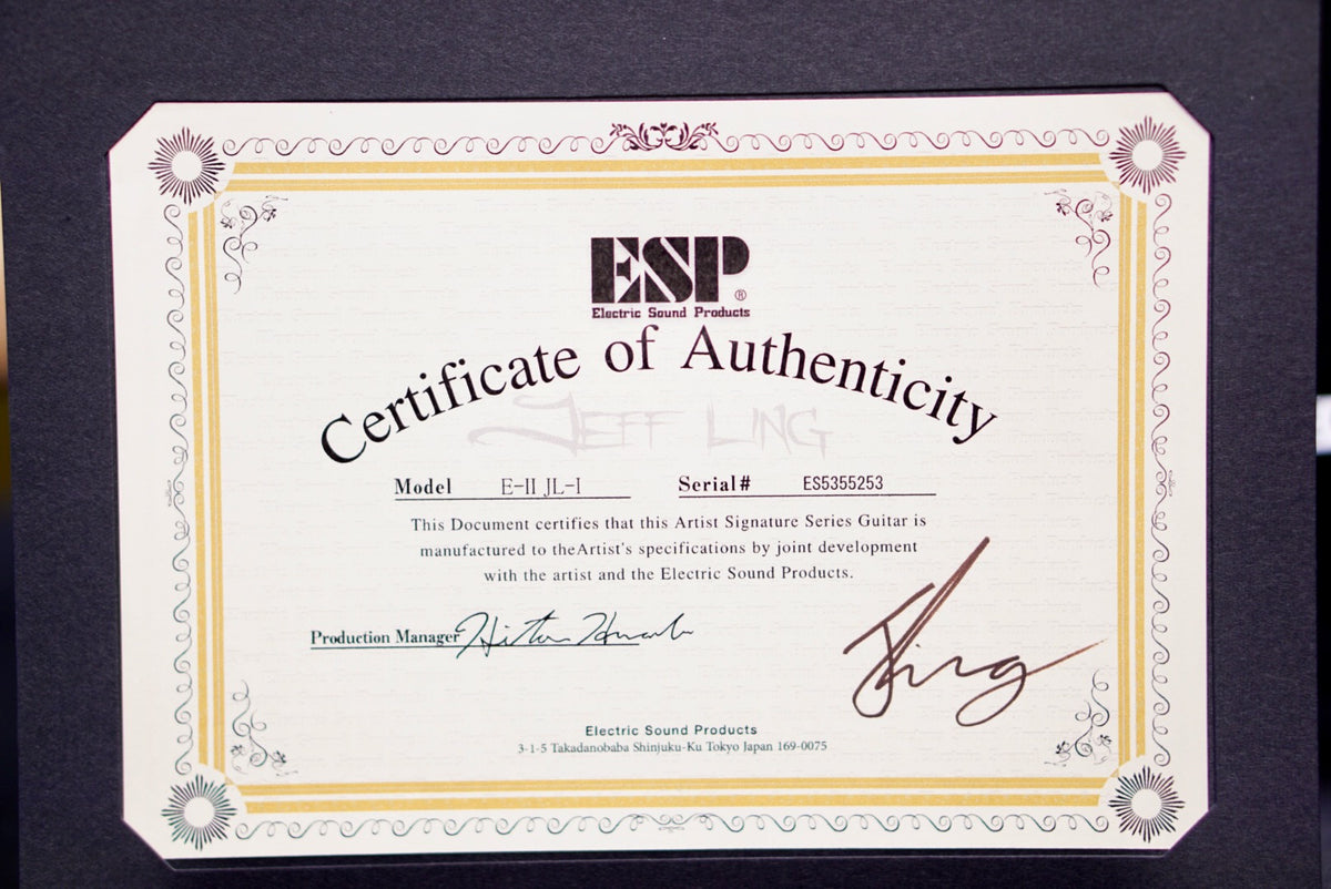 ESP E-II JL-1 M-II NT Jeff Ling signature PARKWAY DRIVE Black satin Es5355253