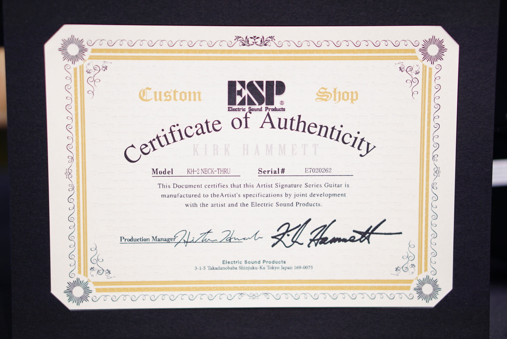ESP KH-2 NECK-THRU Black E7020262