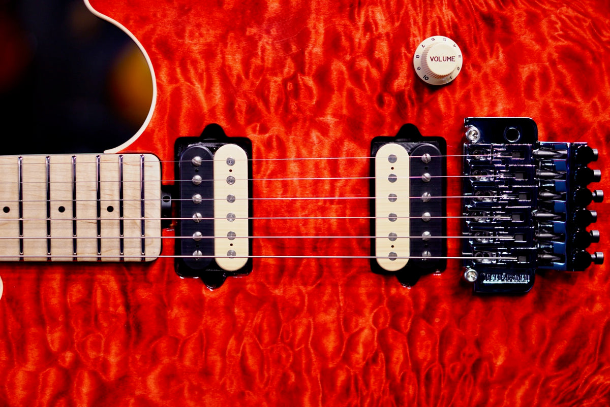 Ernieball Musicman Axis 30th Translucent Red Quilt H10050