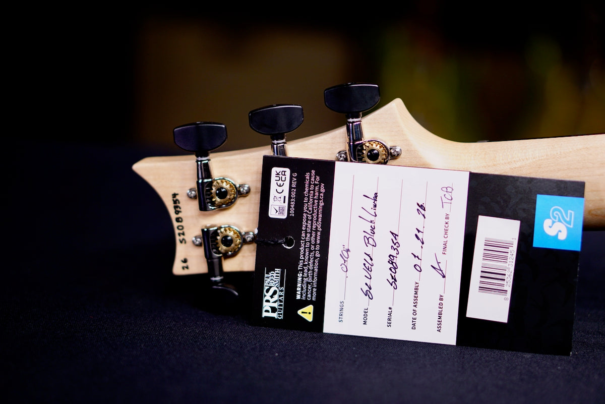 PRS S2 Vela Black Limba Limited - Natural S2089354