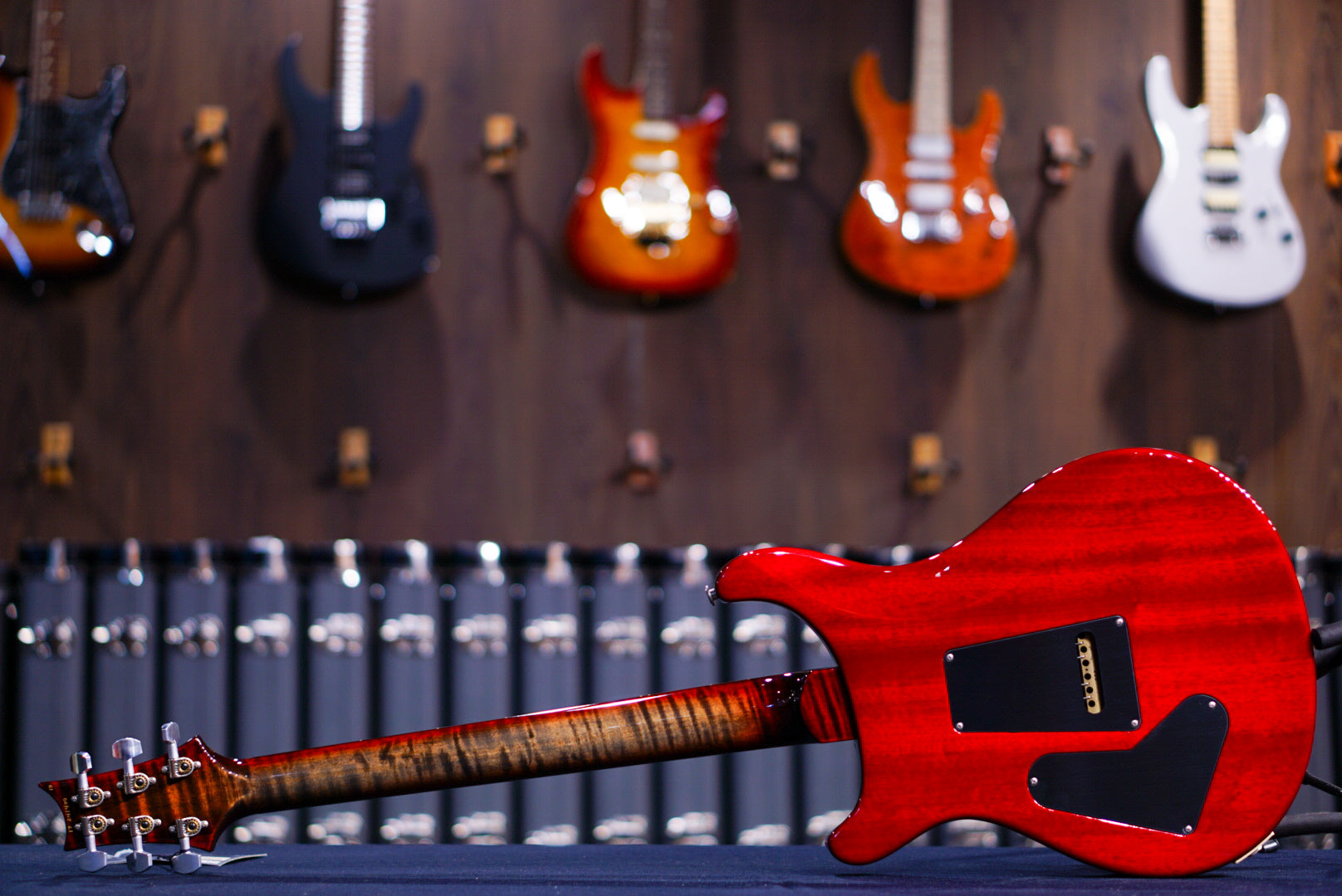 PRS Custom 24 charcoal cherry w stained flame neck 241400