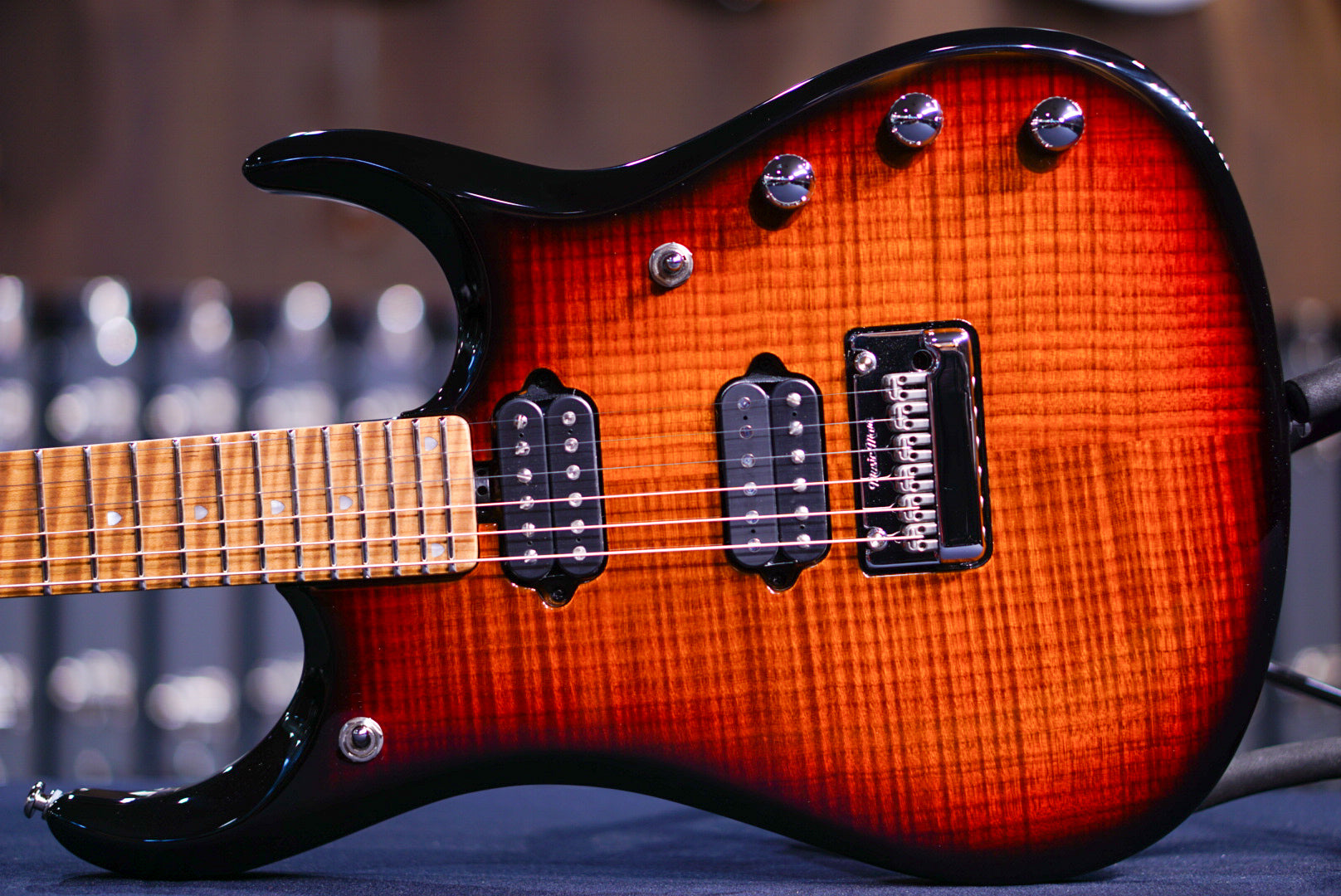 Ernie Ball Music Man JP 15 6 string Tiger Eye Flame Top H05771