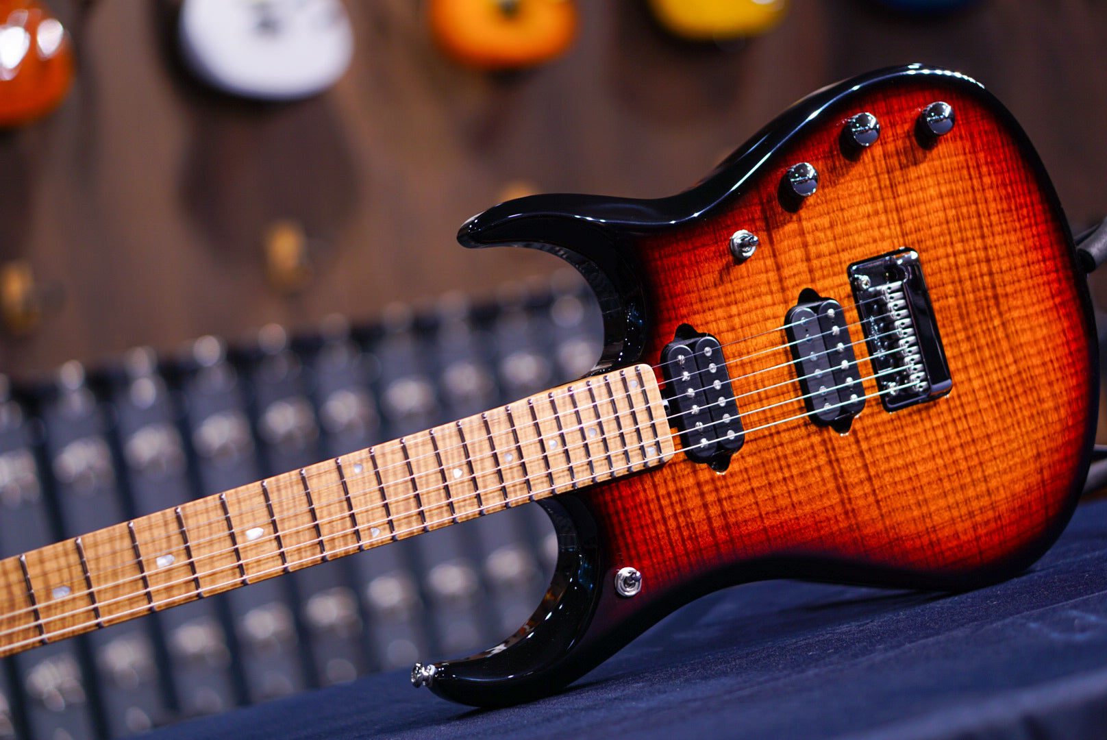 Ernie Ball Music Man JP 15 6 string Tiger Eye Flame Top H05771