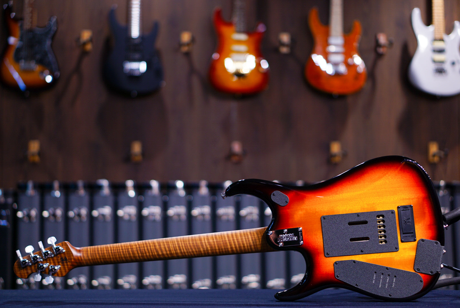 Ernie Ball Music Man JP 15 6 string Tiger Eye Flame Top H05771