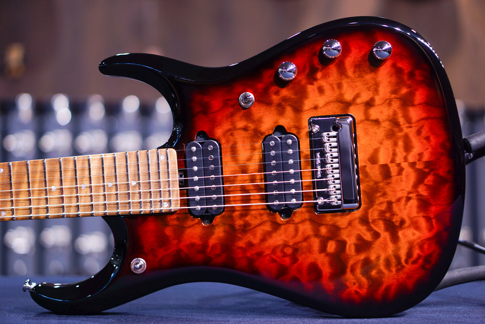 Ernie Ball Musicman JP 15 7 string Quilt tiger eye k04949