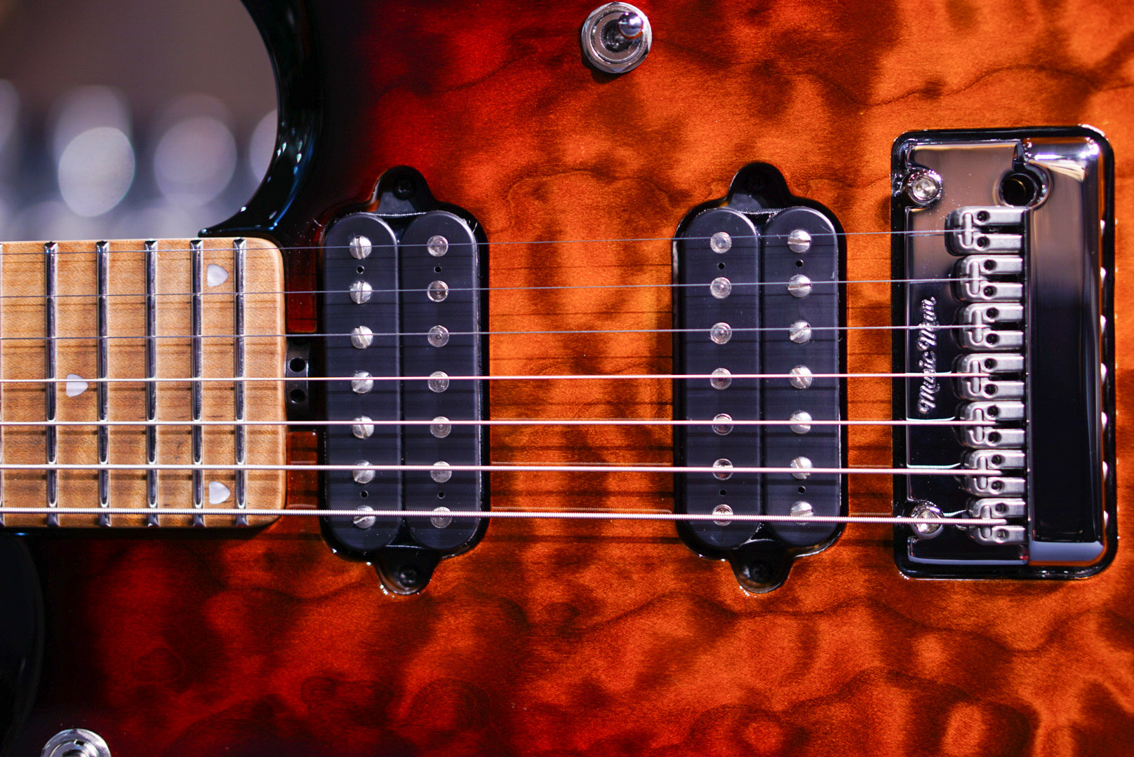 Ernie Ball Musicman JP 15 7 string Quilt tiger eye k04949