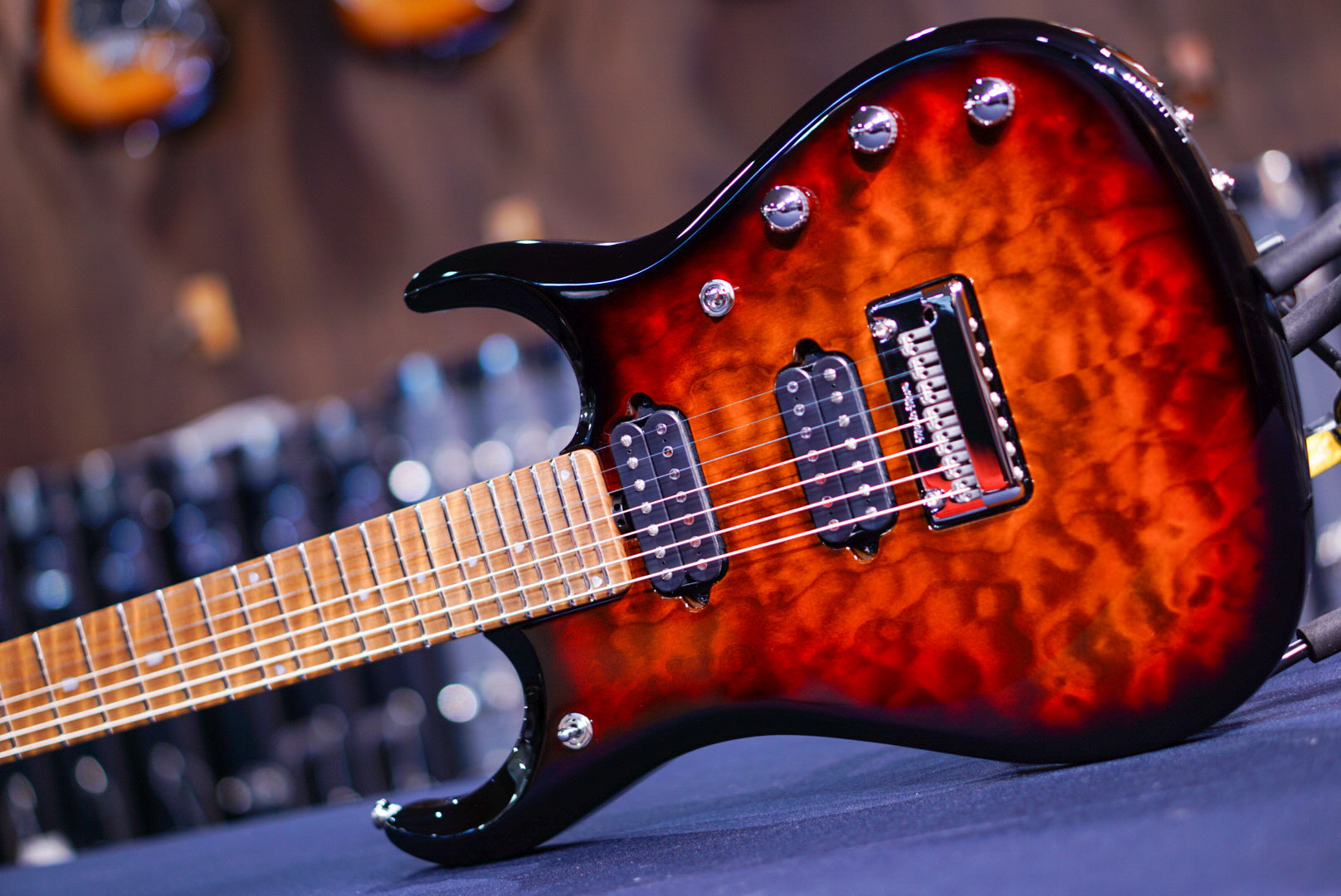 Ernie Ball Musicman JP 15 7 string Quilt tiger eye k04949