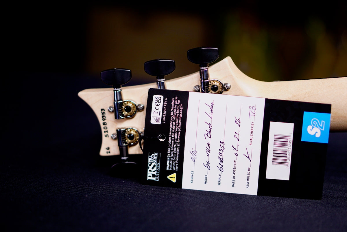 PRS S2 Vela Black Limba Limited - Natural S2089353