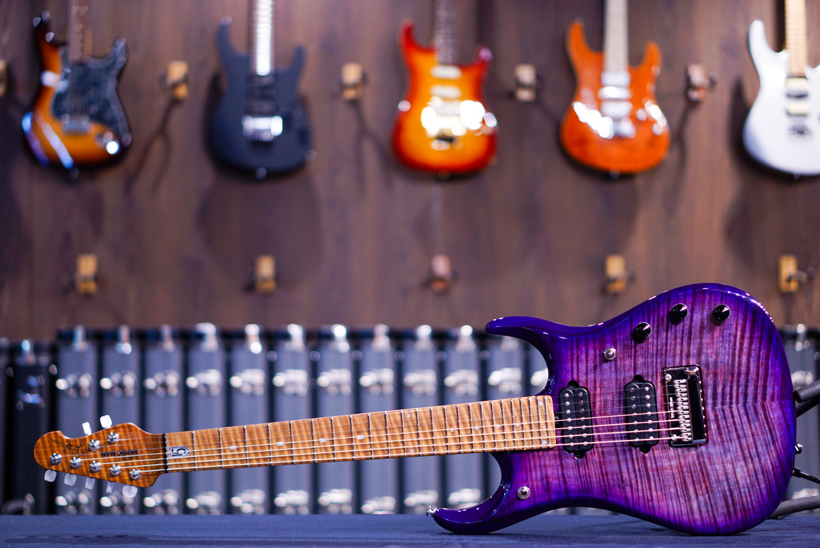 Ernie Ball Music Man JP 15 7 string flame Nebula K02779