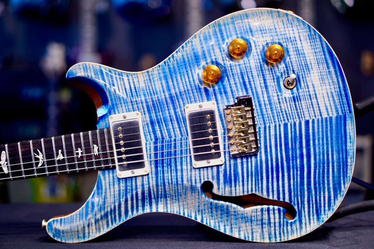 PRS DGT Semi-Hollow Birds 10 Top Faded Blue Jean 0427094