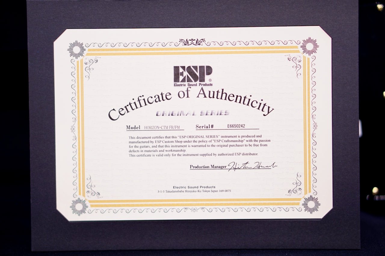 ESP Horizon FR CTM Indigo Purple Teardrop Sunburst E6650242