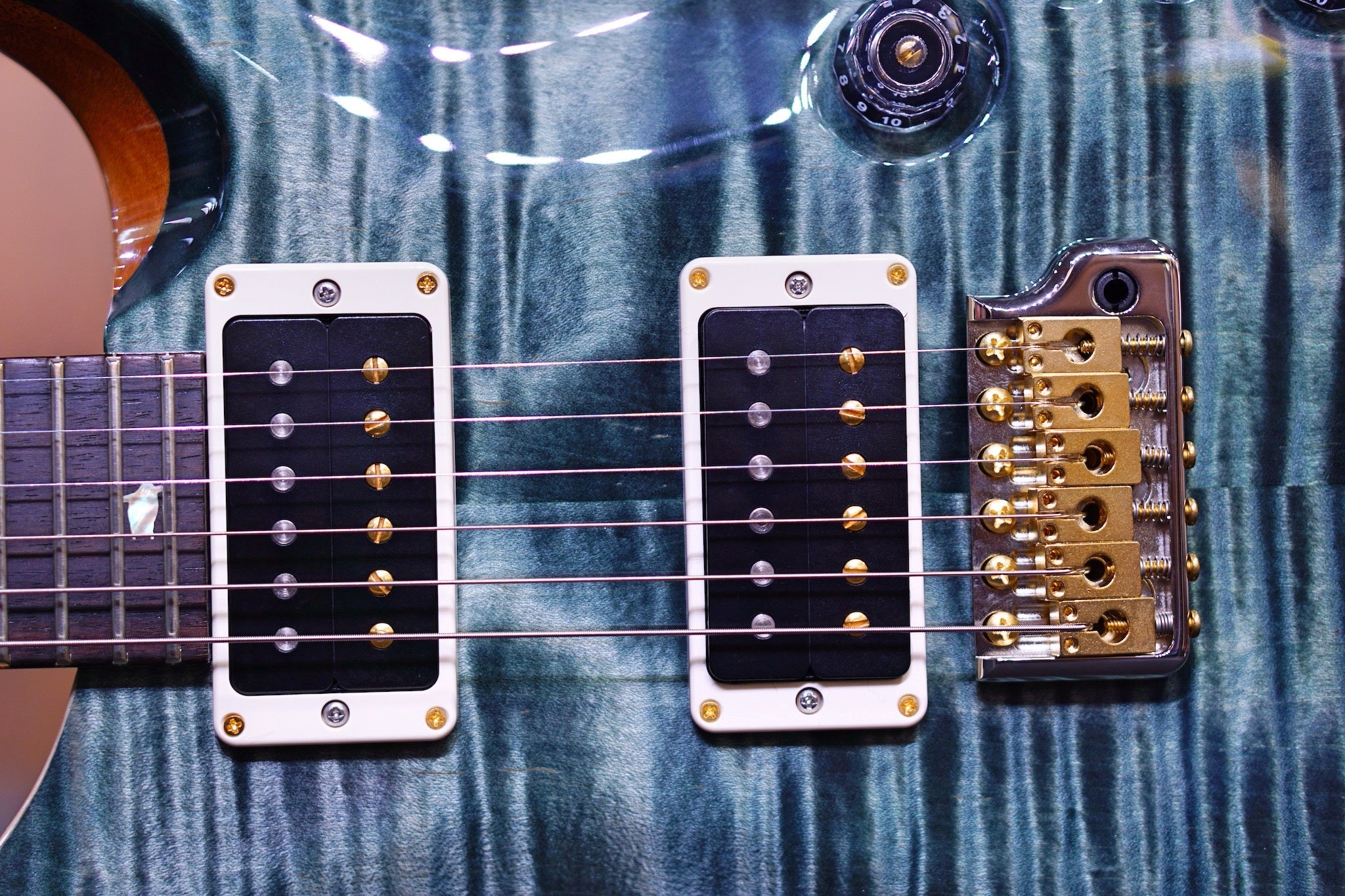 PRS 35th Anniversary Custom 24 - trampas green 10top Thin Neck 0326802 - HIENDGUITAR PRS GUITAR