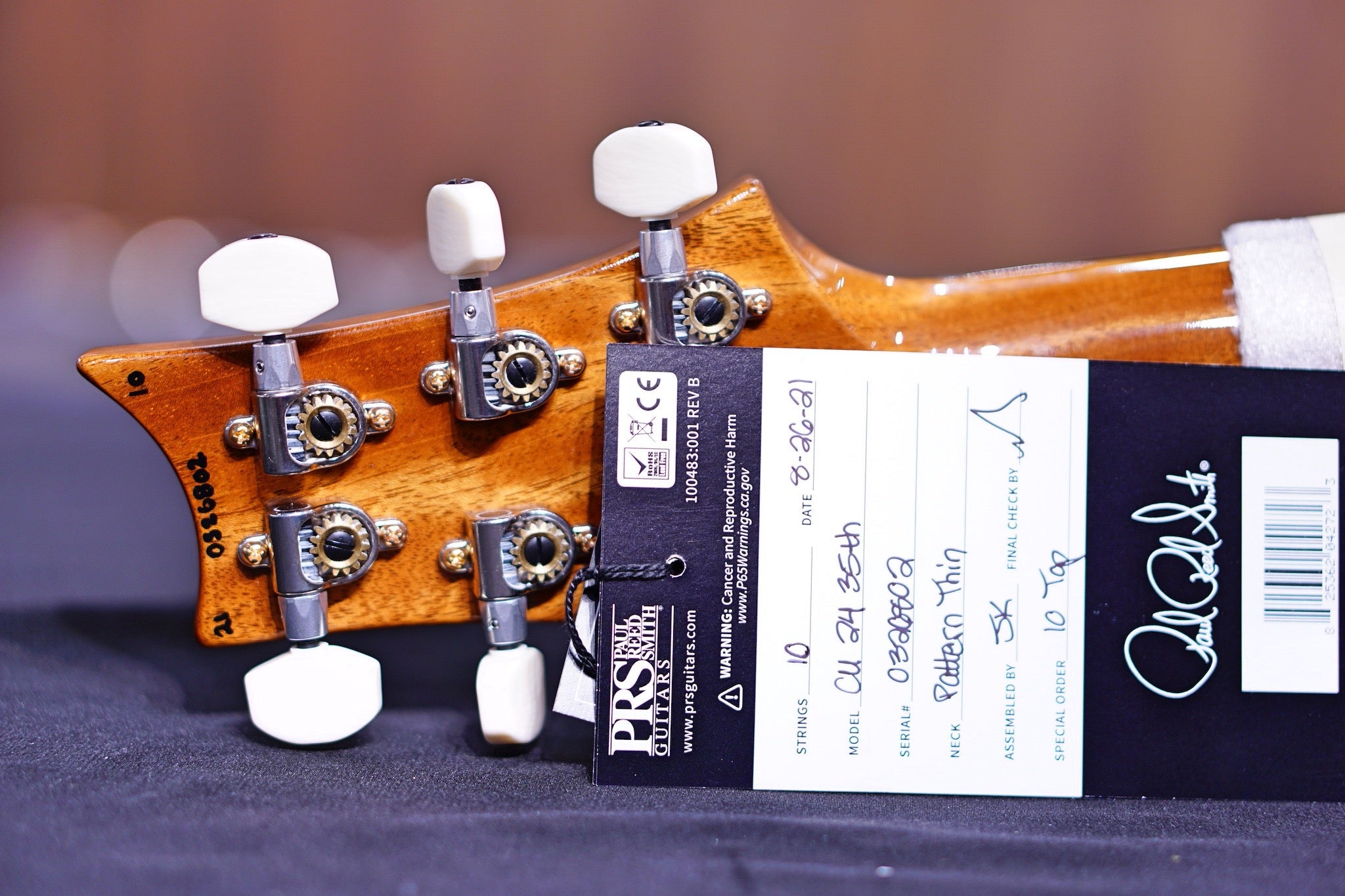 PRS 35th Anniversary Custom 24 - trampas green 10top Thin Neck 0326802 - HIENDGUITAR PRS GUITAR