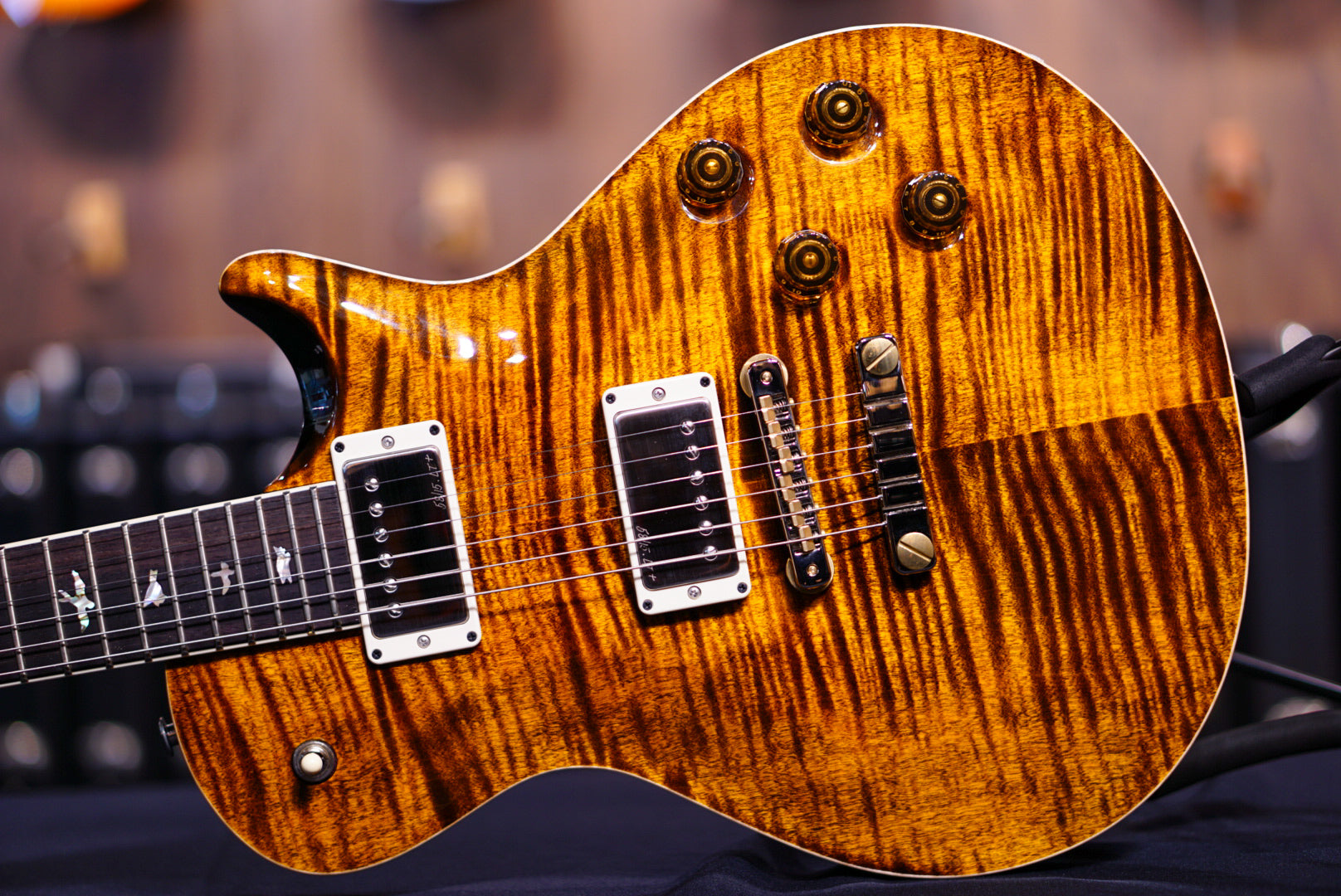 PRS singlecut 594 yellow tiger 23 0355107 - HIENDGUITAR PRS GUITAR