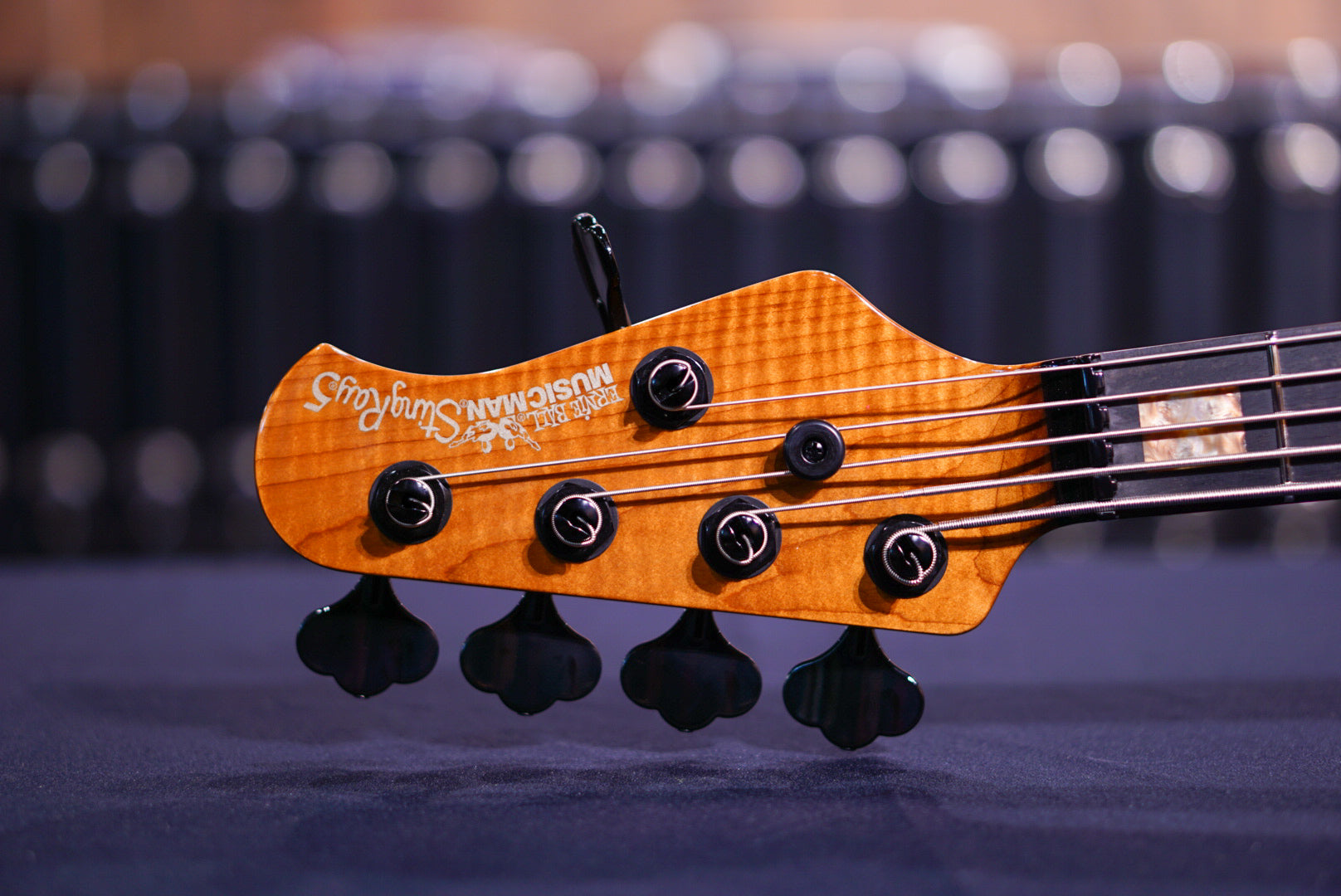 Ernie ball Musicman Stingray 5 35TH anniversary H spalted sunburst F99462 - HIENDGUITAR Musicman bass