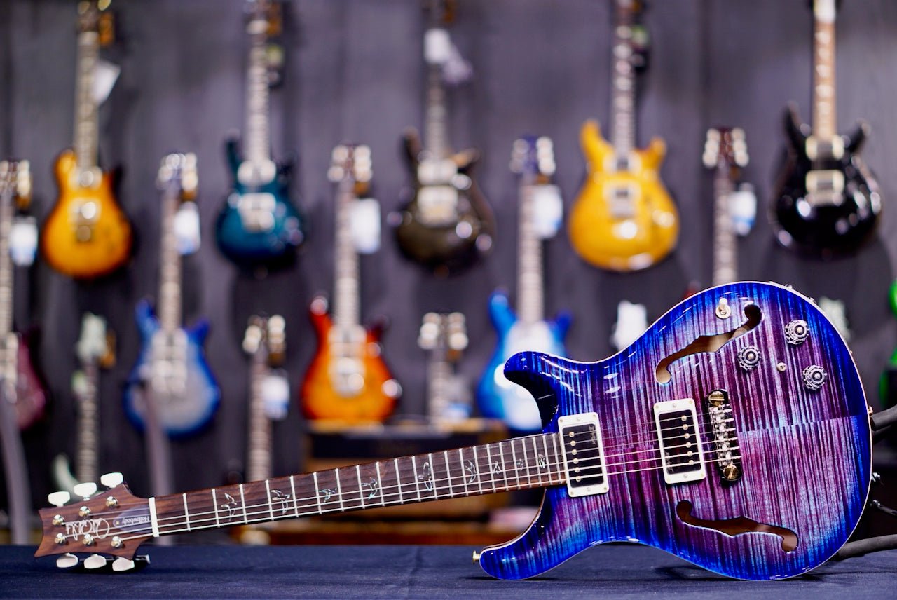 PRS Hollowbody II Piezo Wood Library Violet Blue Burst 0408164