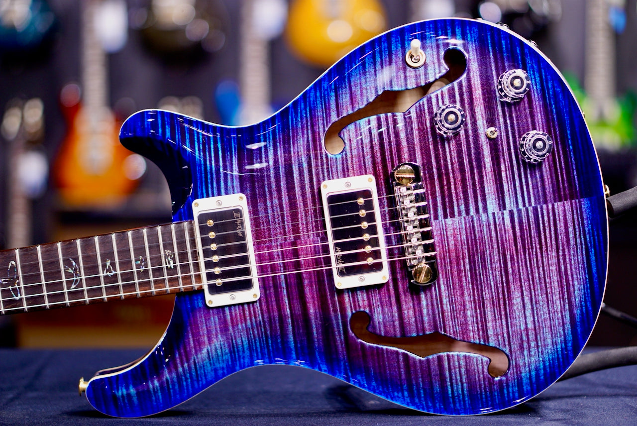 PRS Hollowbody II Piezo Wood Library Violet Blue Burst 0408164