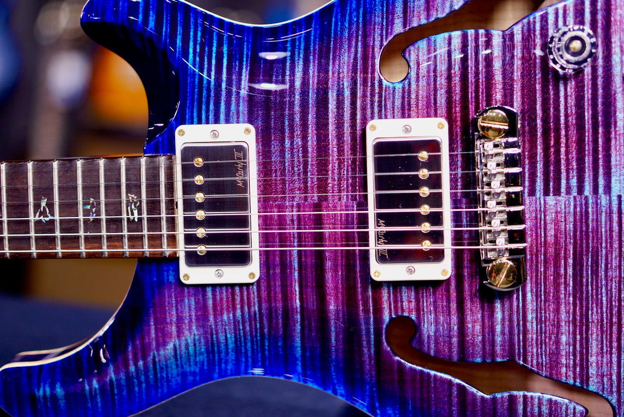 PRS Hollowbody II Piezo Wood Library Violet Blue Burst 0408164