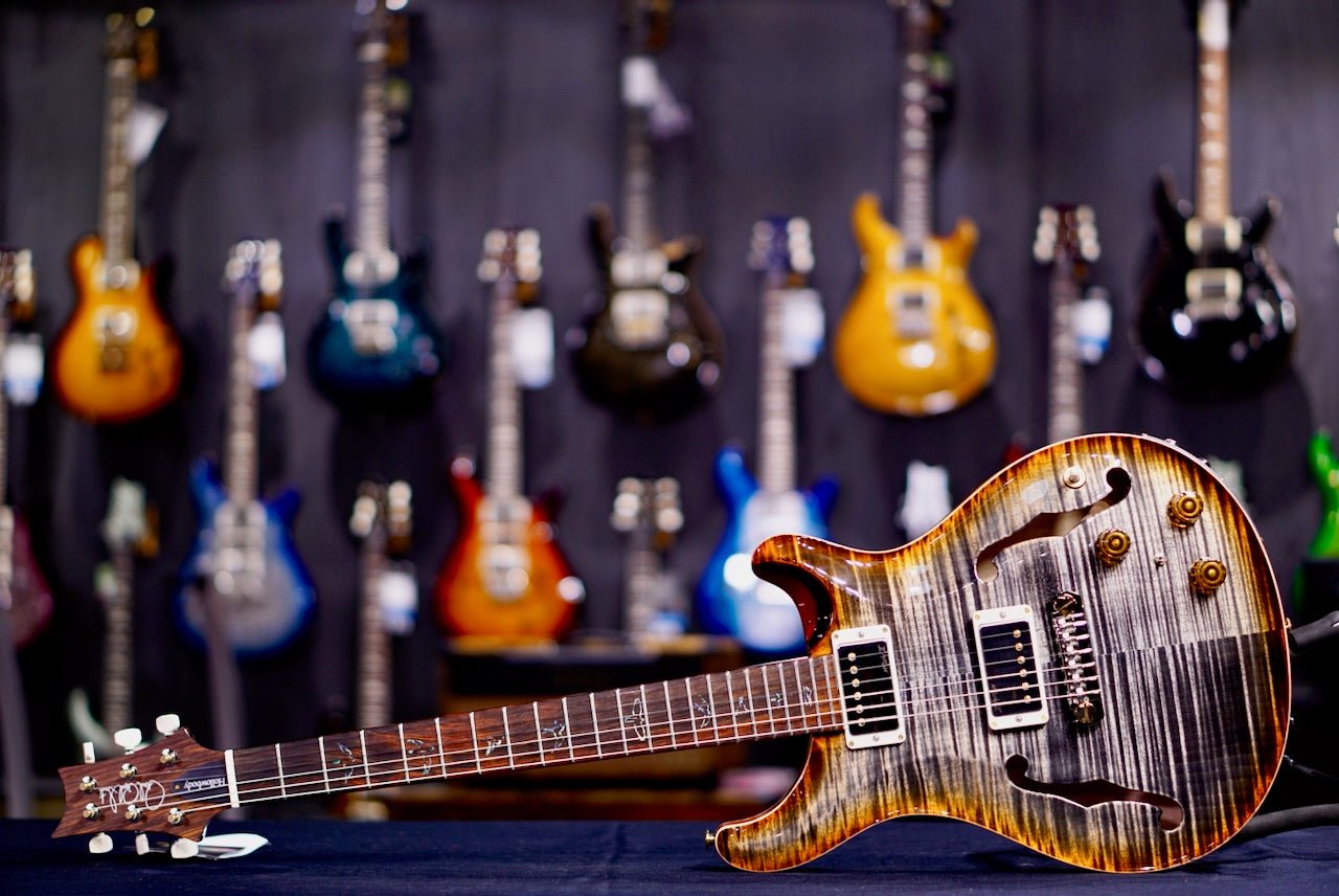 PRS Hollowbody II Piezo Wood Library Burnt Maple Leaf 0408168