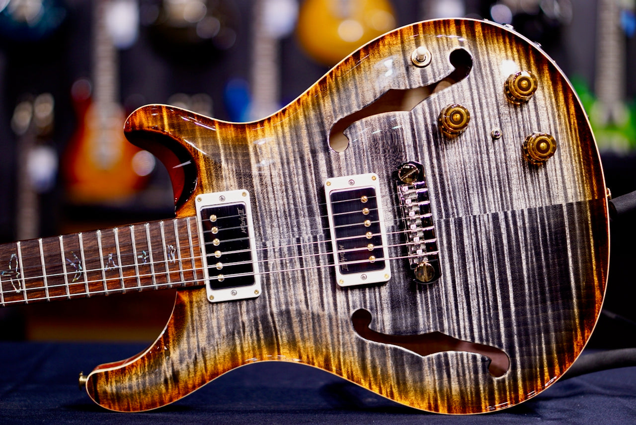 PRS Hollowbody II Piezo Wood Library Burnt Maple Leaf 0408168