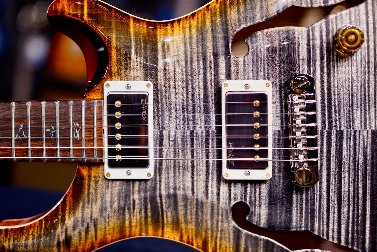 PRS Hollowbody II Piezo Wood Library Burnt Maple Leaf 0408168