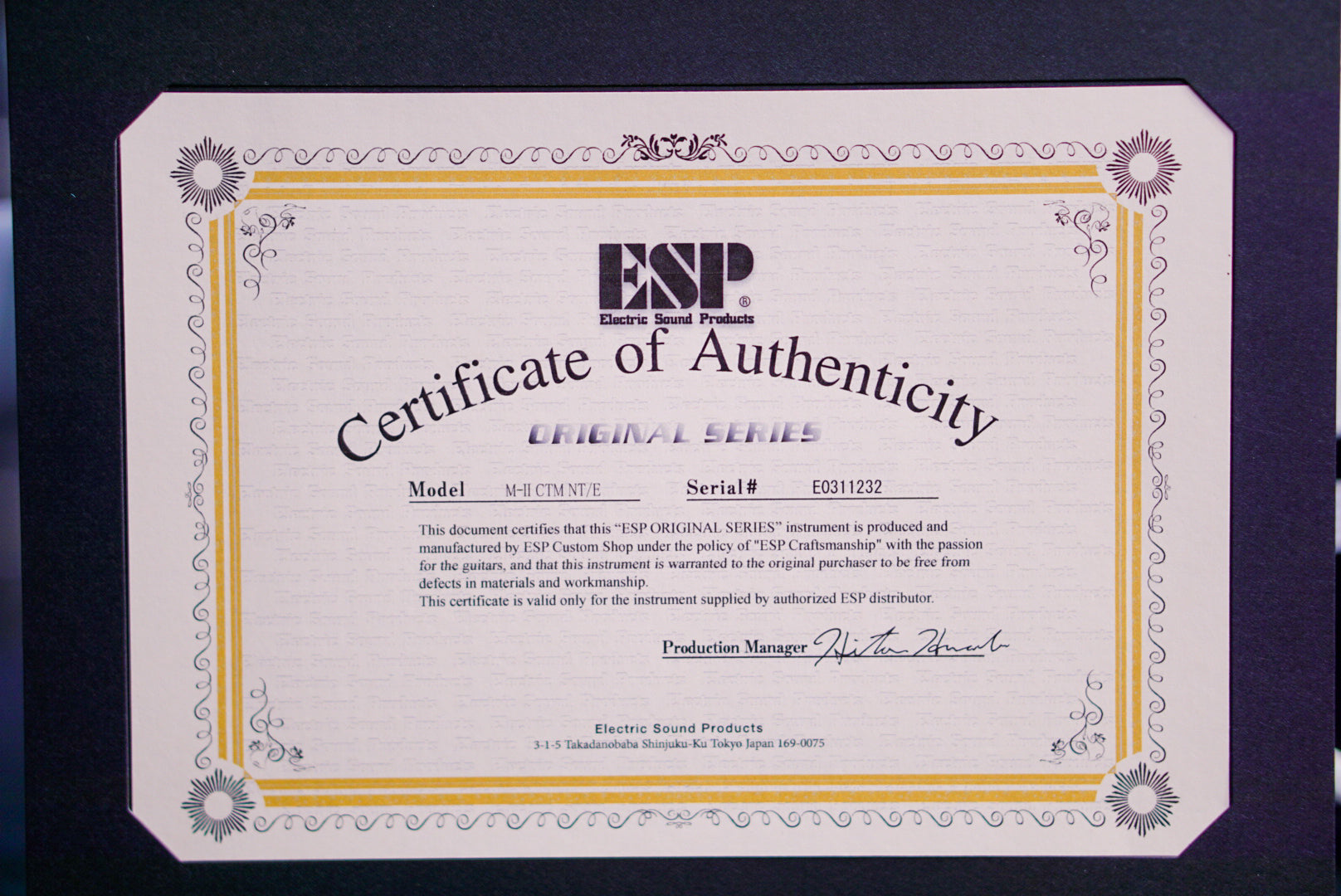 ESP Original M-II CTM NT/E Cast Metal White E0311232