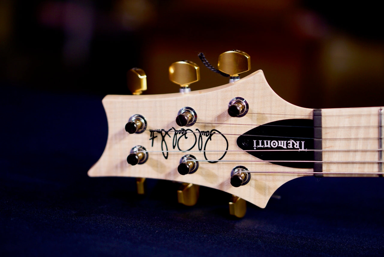 PRS Tremonti Wood Library Artist Neck Quilt Fire Red / Gray Black Fade 0408541