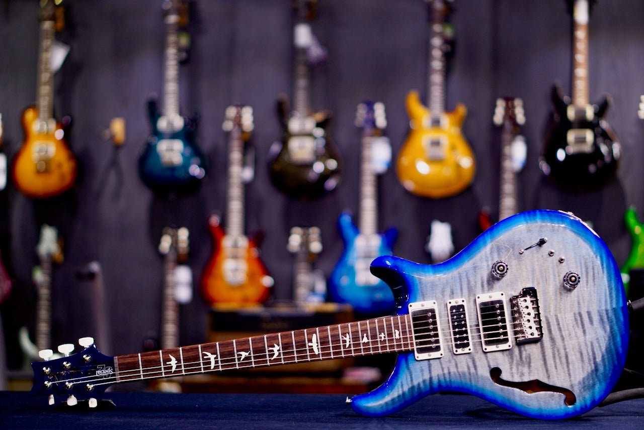 PRS S2 Special Semi-Hollow Faded Gray Black Blue Burst S2082076