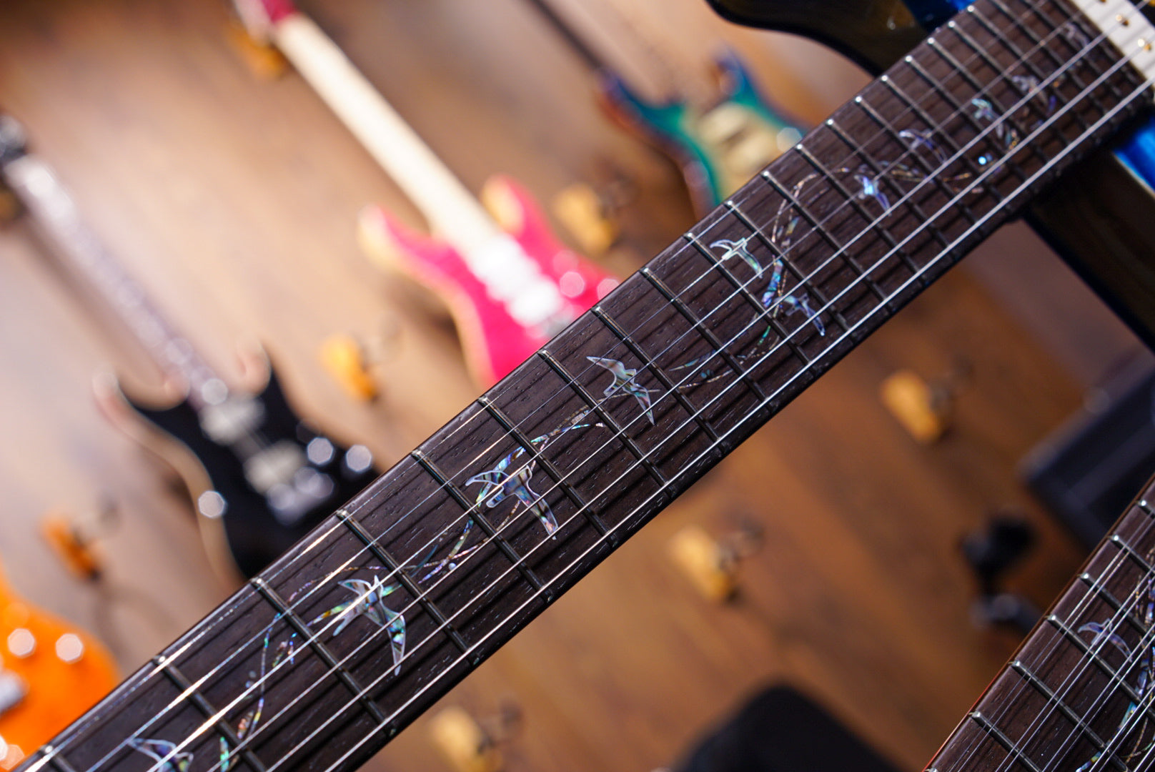 PRS Private stock doubleneck reverse beach cross fade - HIENDGUITAR PRS GUITAR