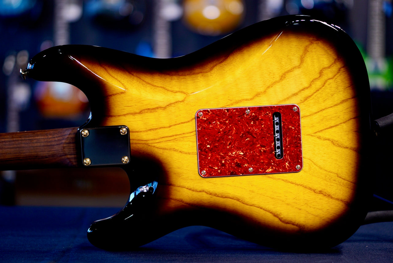 Suhr Classic S Custom 2 Tone Tobacco Sunburst Rosewood Neck & Gold Package 85893