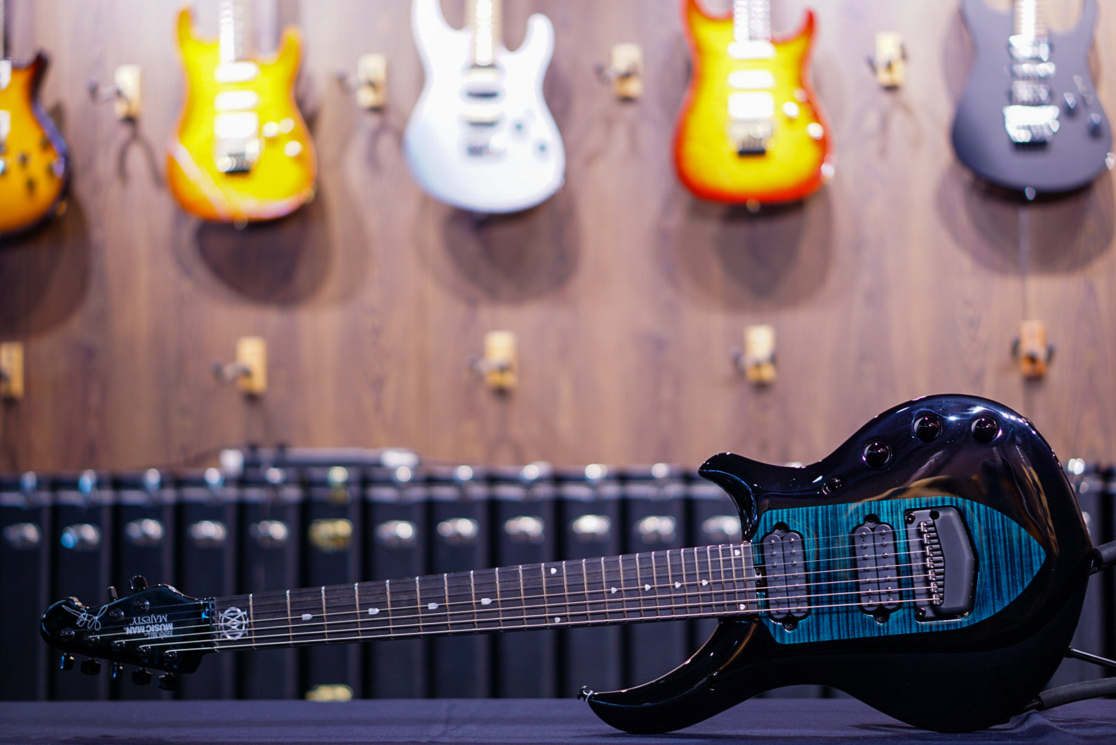 Ernieball Musicman Majesty 7 emerald sky M017095 - HIENDGUITAR Musicman GUITAR