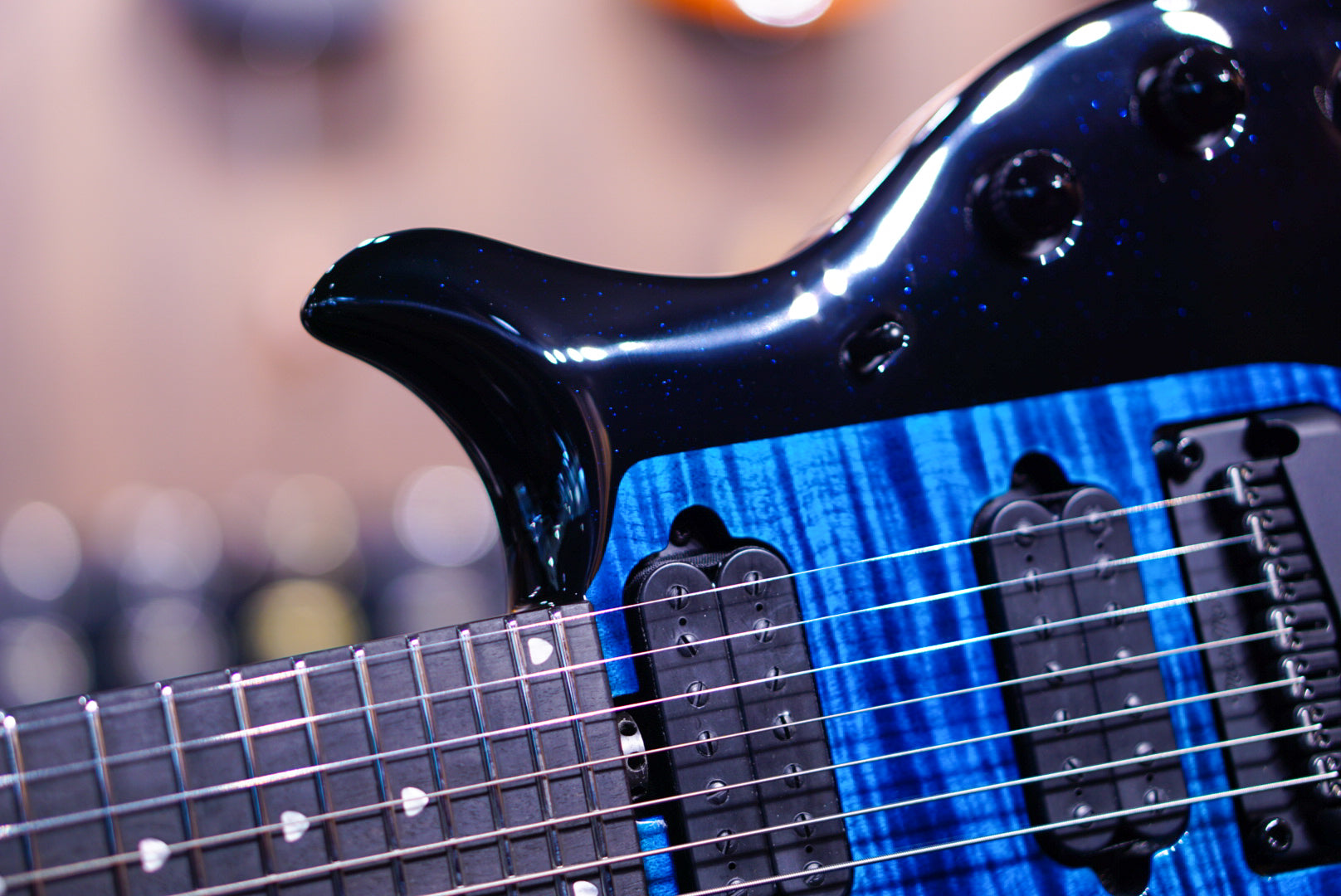 Ernieball Musicman Majesty 7 okelani blue M017077 - HIENDGUITAR Musicman GUITAR