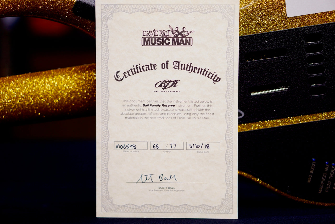 Music Man John Petrucci Majesty BFR Gold Sparkle Namm Limited M06548