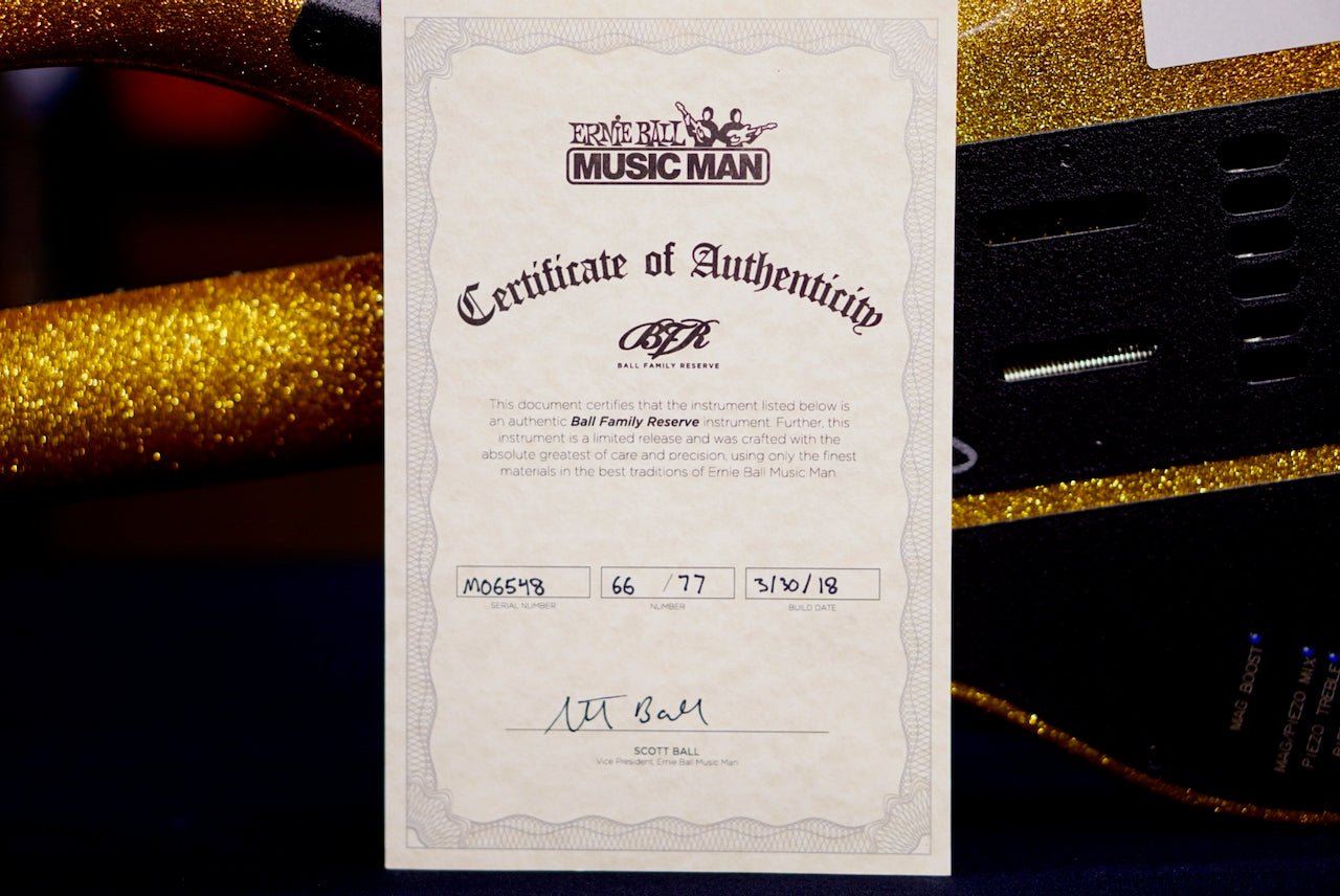 Music Man John Petrucci Majesty BFR Gold Sparkle Namm Limited M06548