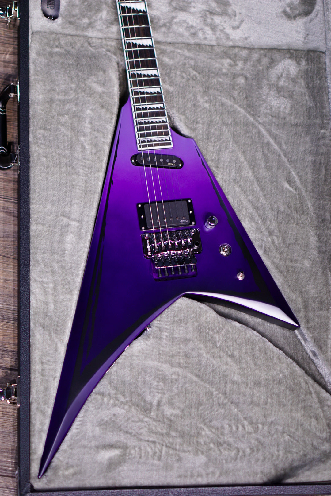 ESP E-II Alexi RIPPED- PURPLE FADE SATIN ES7781233