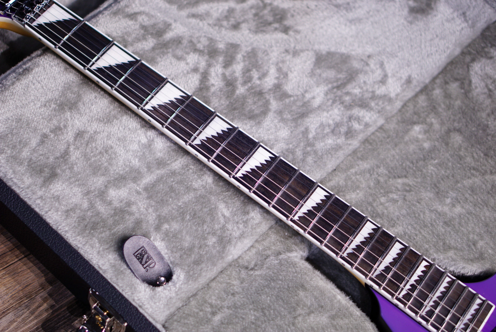 ESP E-II Alexi RIPPED- PURPLE FADE SATIN ES7781233