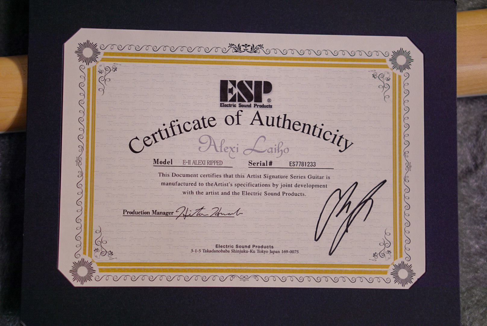 ESP E-II Alexi RIPPED- PURPLE FADE SATIN ES7781233