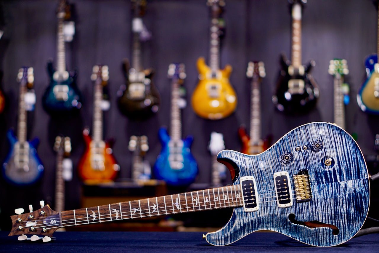 PRS 40th Anniversary Custom 24-08 Semi-Hollow Limited Edition Faded Whale Blue (Natural Back) 0410438
