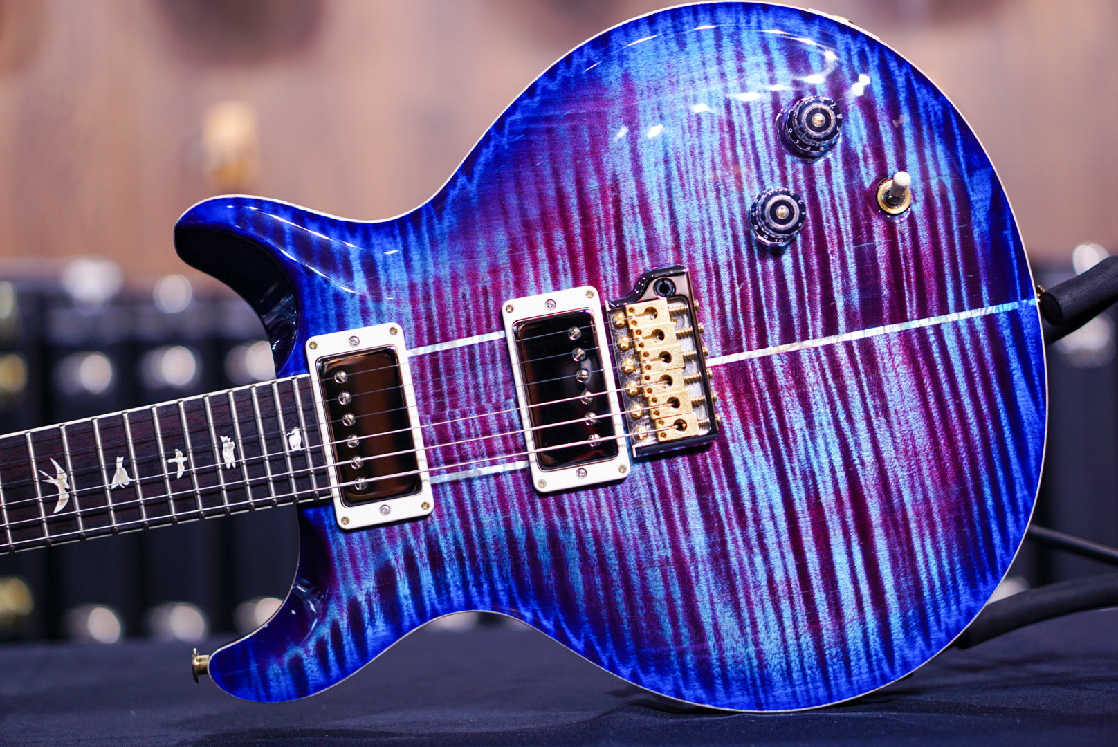 PRS Santana purple violet blue burst 10 top 0360479 - HIENDGUITAR PRS GUITAR
