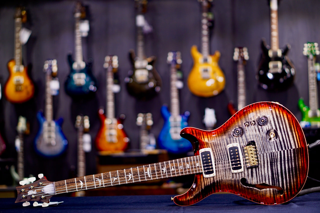 PRS 40th Anniversary Custom 24-08 Semi-Hollow Limited Edition Charcoal Cherry Burst 0407899