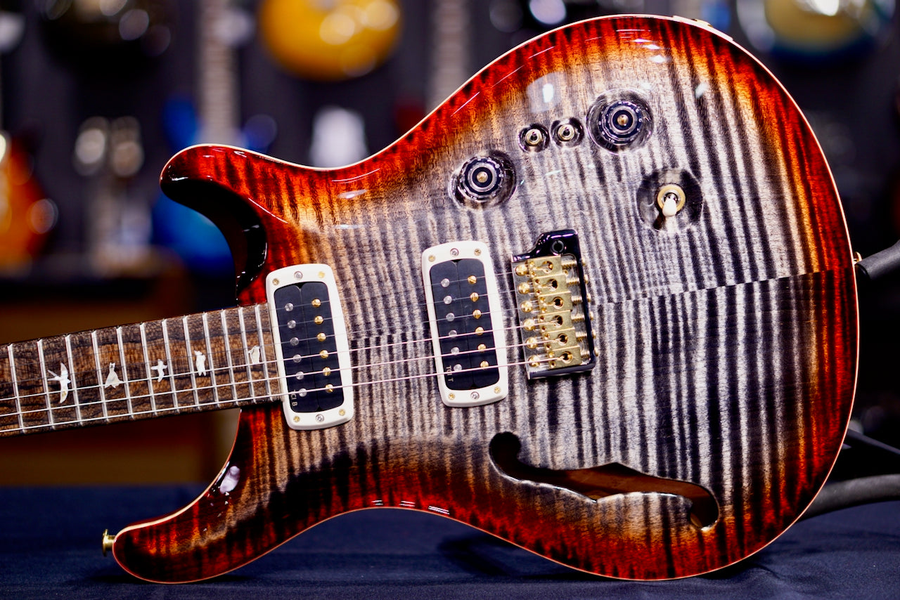 PRS 40th Anniversary Custom 24-08 Semi-Hollow Limited Edition Charcoal Cherry Burst 0407899