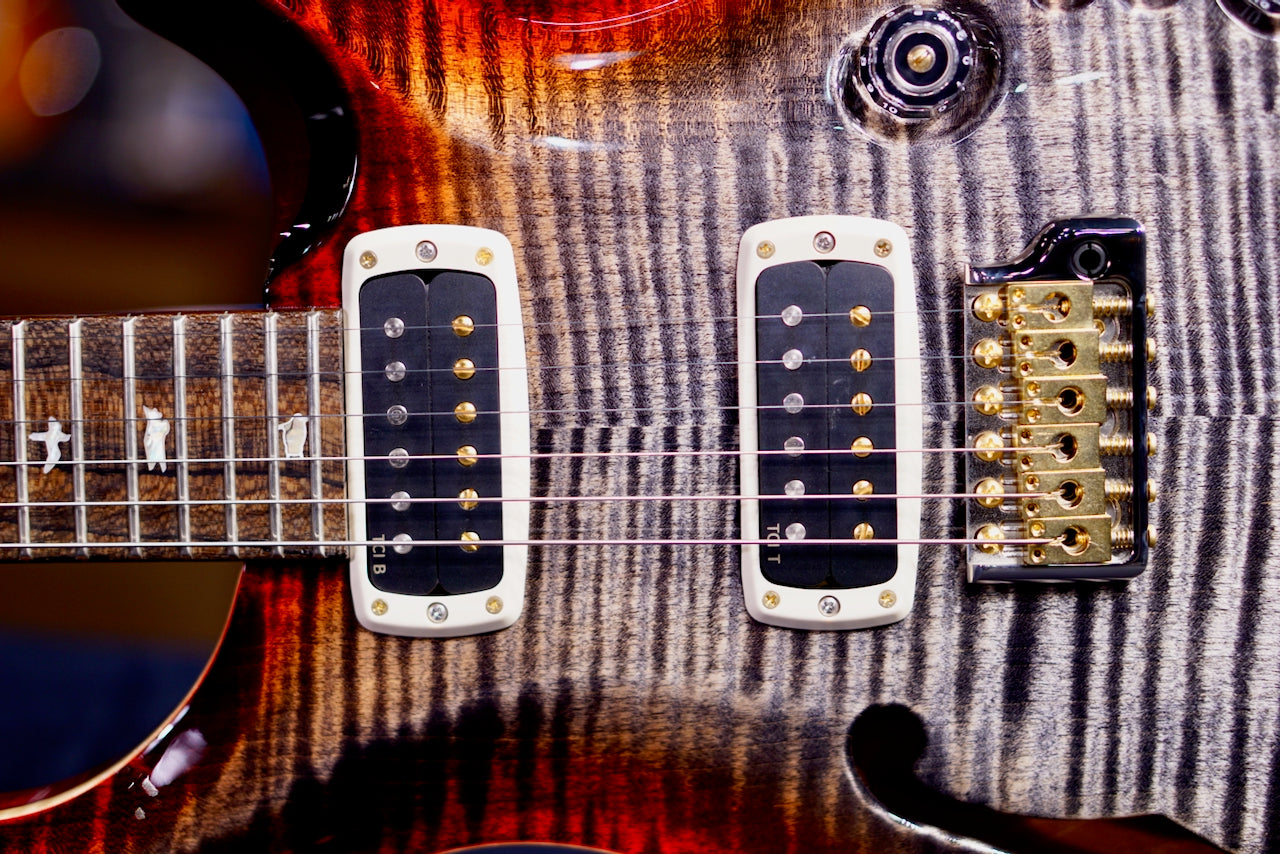 PRS 40th Anniversary Custom 24-08 Semi-Hollow Limited Edition Charcoal Cherry Burst 0407899