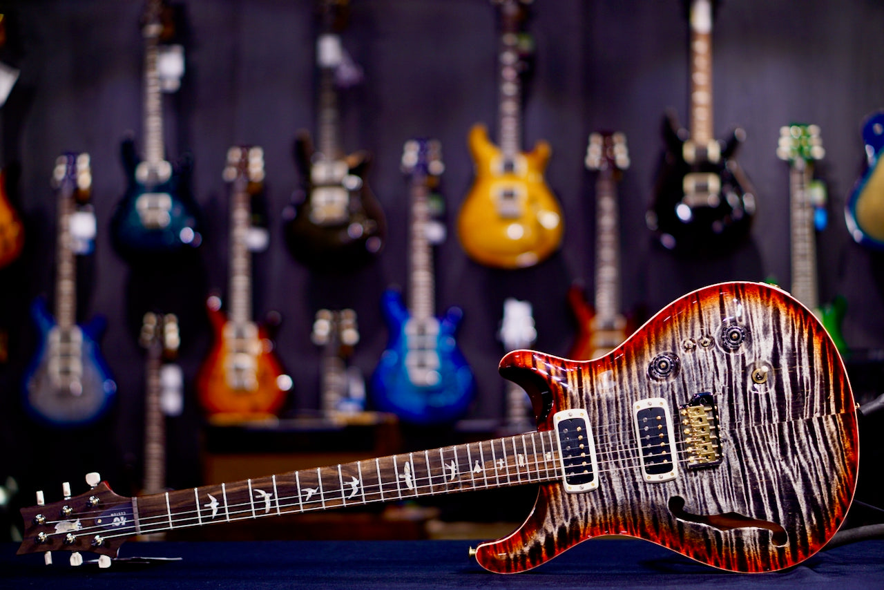 PRS 40th Anniversary Custom 24-08 Semi-Hollow Limited Edition Charcoal Cherry Burst 0407823