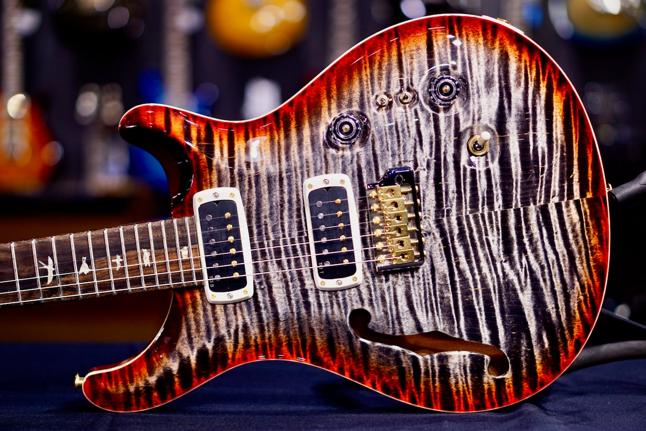 PRS 40th Anniversary Custom 24-08 Semi-Hollow Limited Edition Charcoal Cherry Burst 0407823